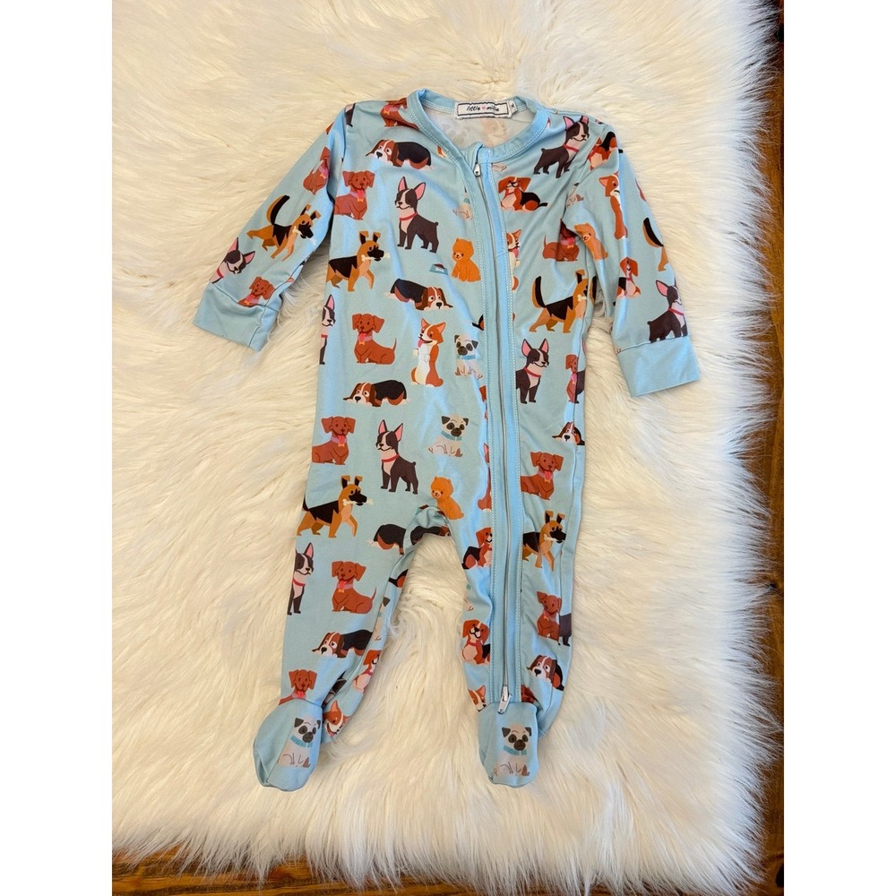 Little‎ Millie blue puppy dog sleeper zip 3m EUC
